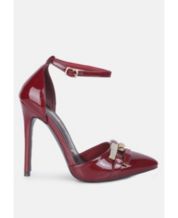 Burgundy heels online best sale