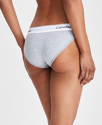 Calvin Klein Women’s Underwear Modern Cotton Bikini Cut Briefs in Grey  Heather 