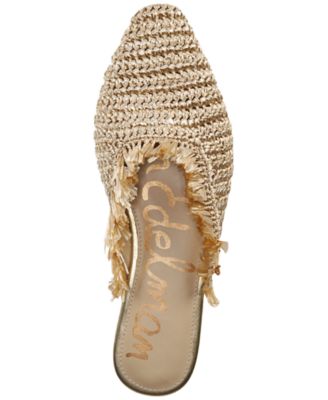 Women's Reeta Fringe Raffia Flat Mules