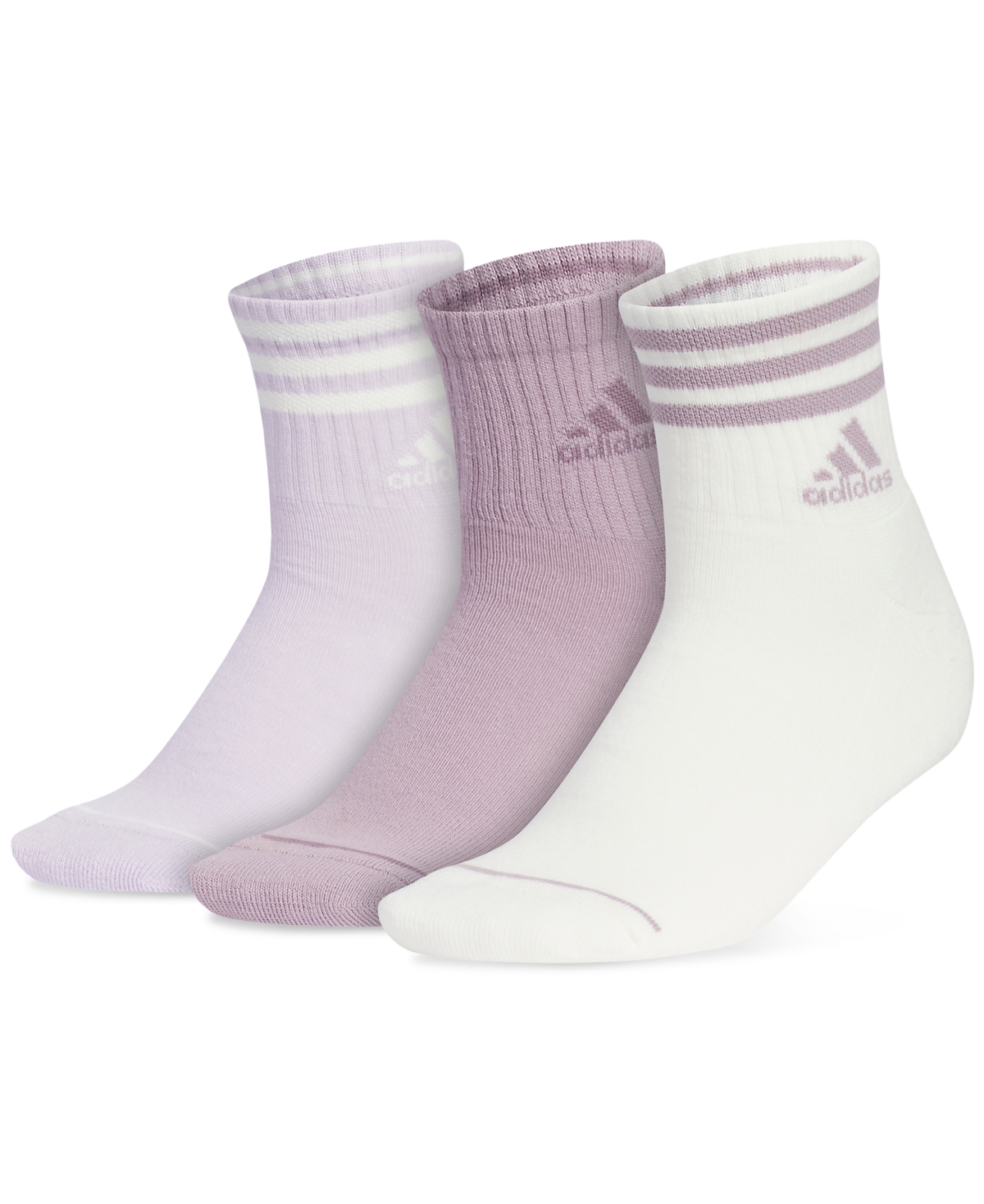 Adidas Originals Women's 3-pk. Cushioned 3-stripe 3.0 Crew Socks In Multi