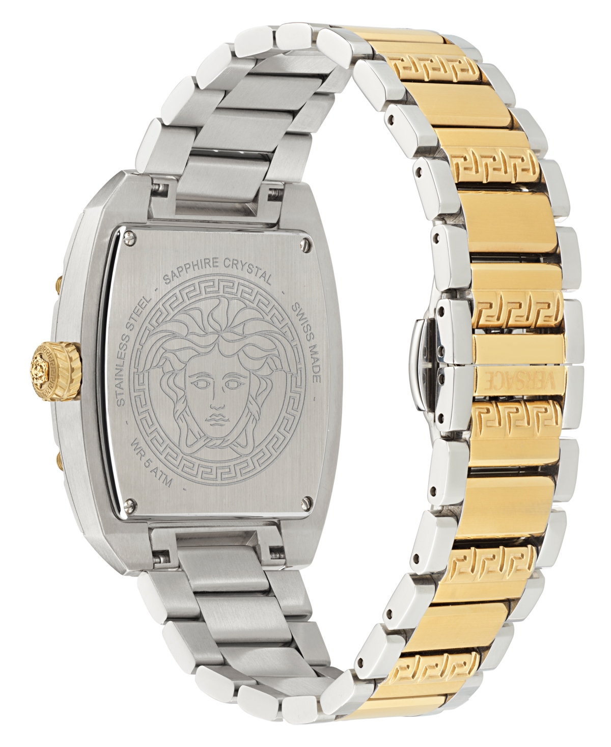 Shop Versace Women's Swiss Two-tone Stainless Steel Bracelet Watch 45x36mm In Two Tone
