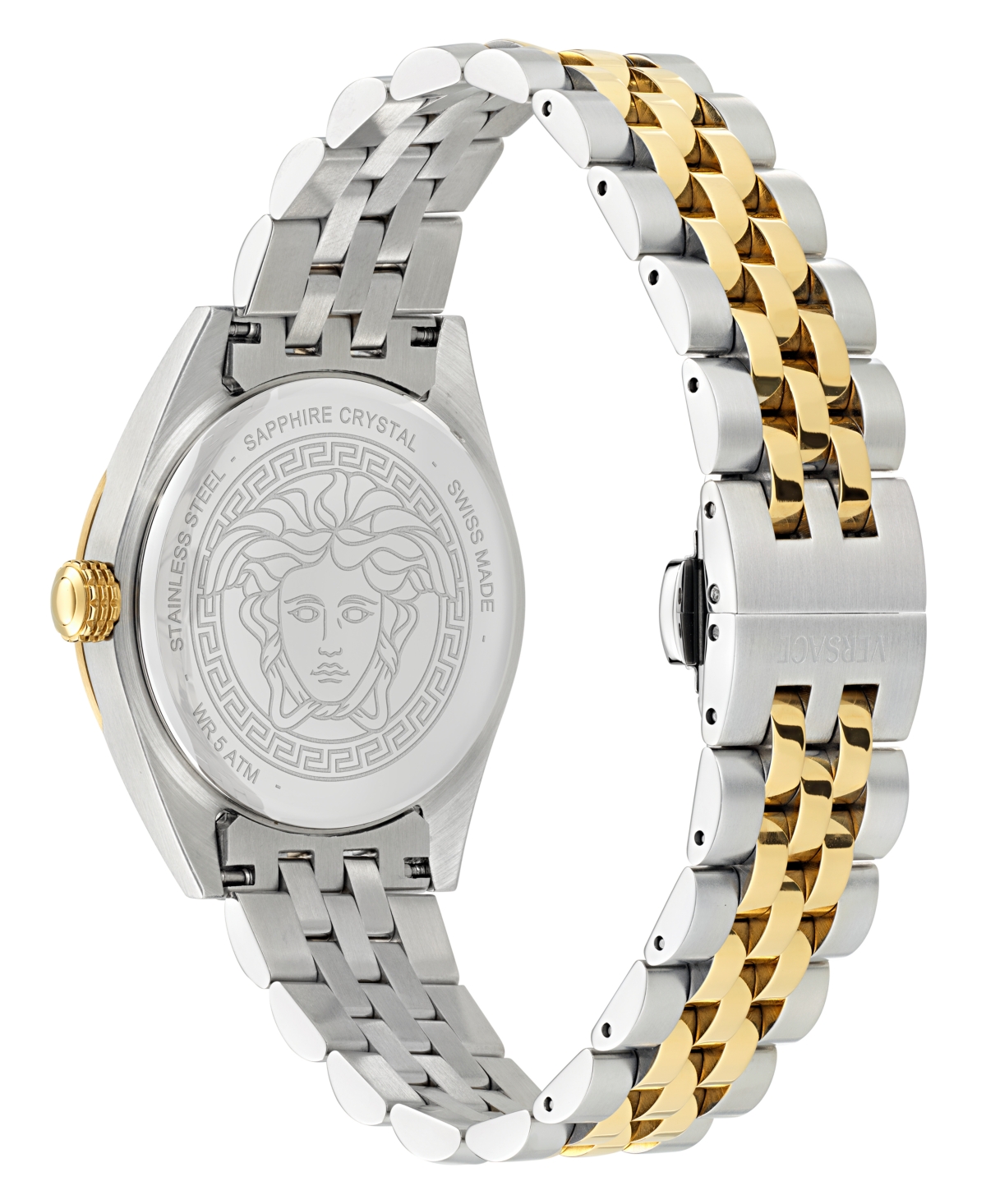 Shop Versace Women's Swiss Two-tone Stainless Steel Bracelet Watch 36mm In Two Tone