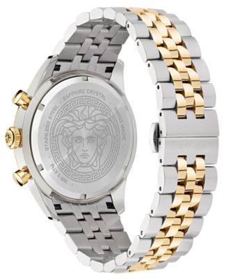 Men's Swiss Chronograph Two-Tone Stainless Steel Bracelet Watch 44mm