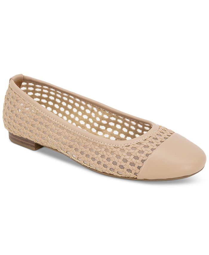 Style & Co Women's Maddiee Cap-Toe Woven Ballet Flats, Created for Macy ...
