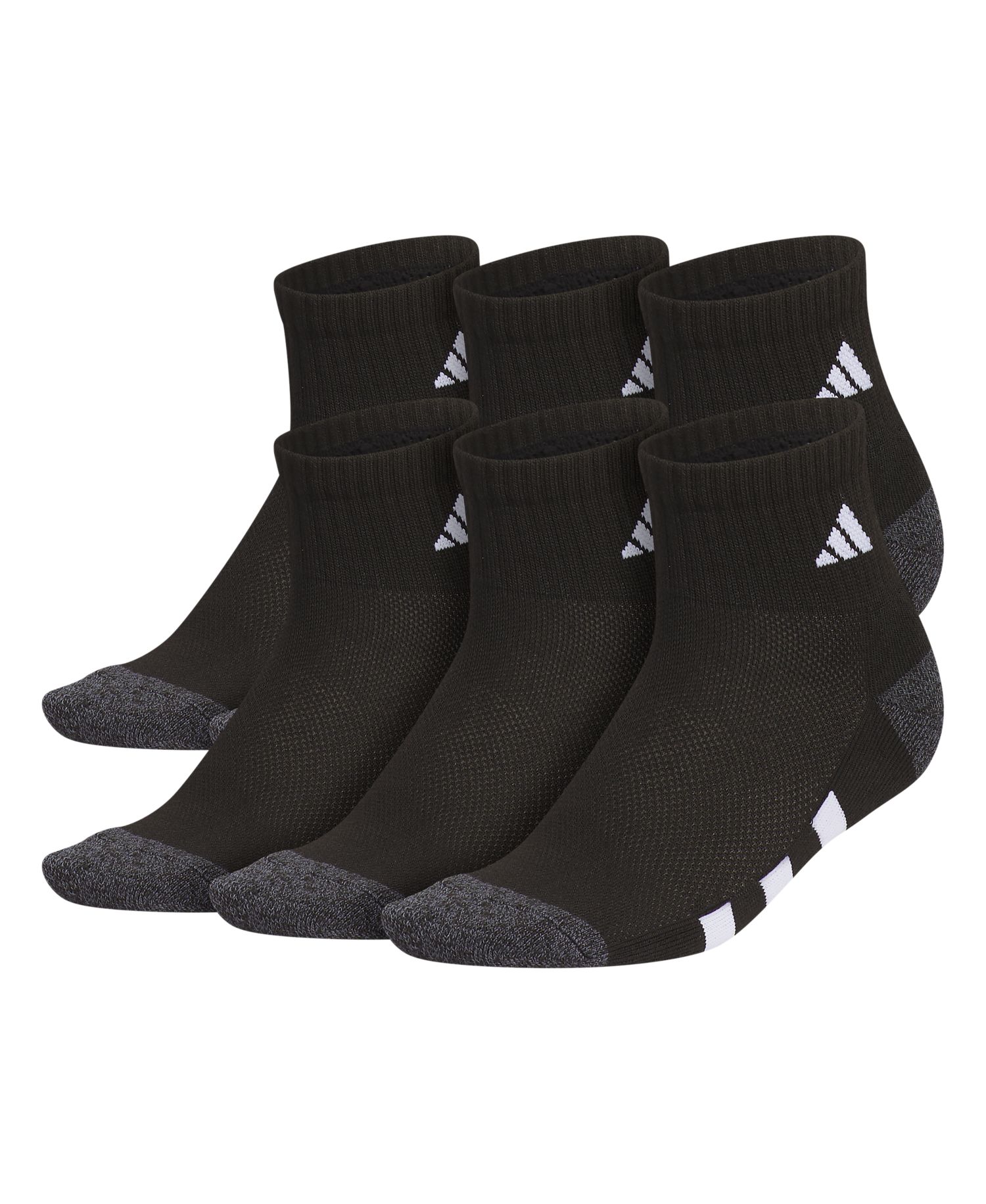 Boys Youth Athletic Cushioned Quarter Socks, Pack of 6