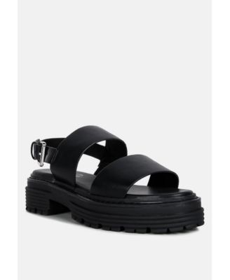 joan dual strap platforms sandals with buckle