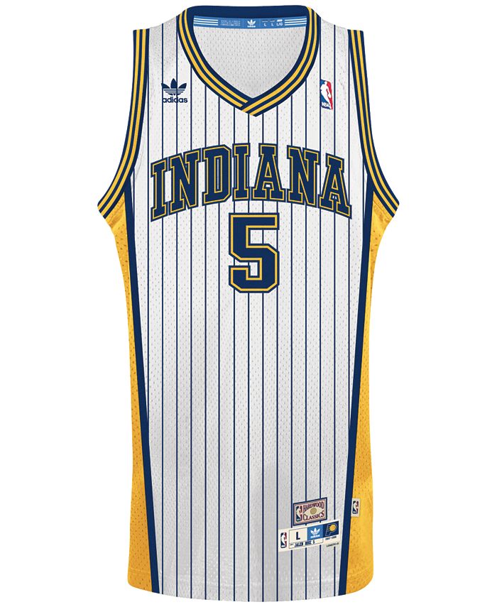 JALEN ROSE INDIANA PACERS PIN STRIPE JERSEY PUMA AUTHENTIC BLUE SEWN MEN 52  XL