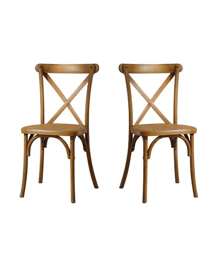 Simplie Fun 2Pack Resin XBack Chair Dining Chair Furniture 2Pack