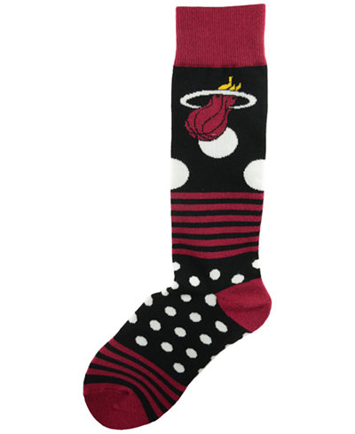 For Bare Feet Miami Heat Dots and Stripes 538 Socks