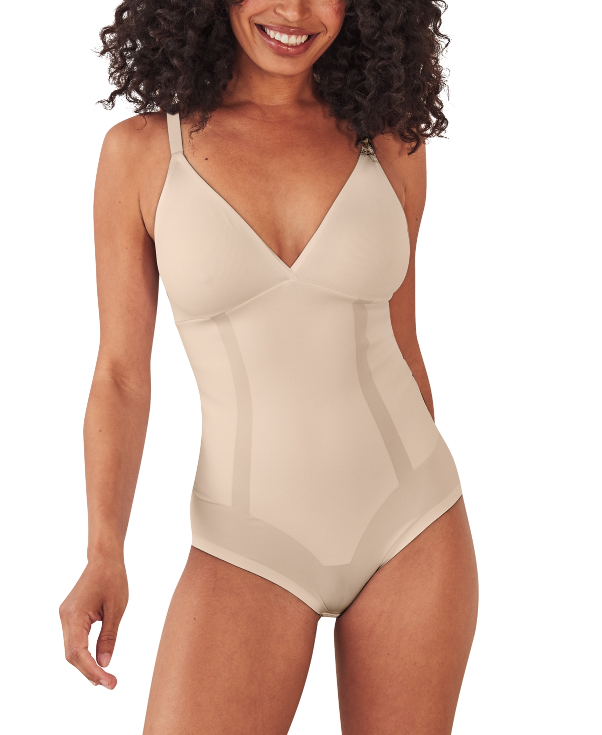 Women's Ultimate Smoothing Firm Control Bodysuit DFS105 - Almond