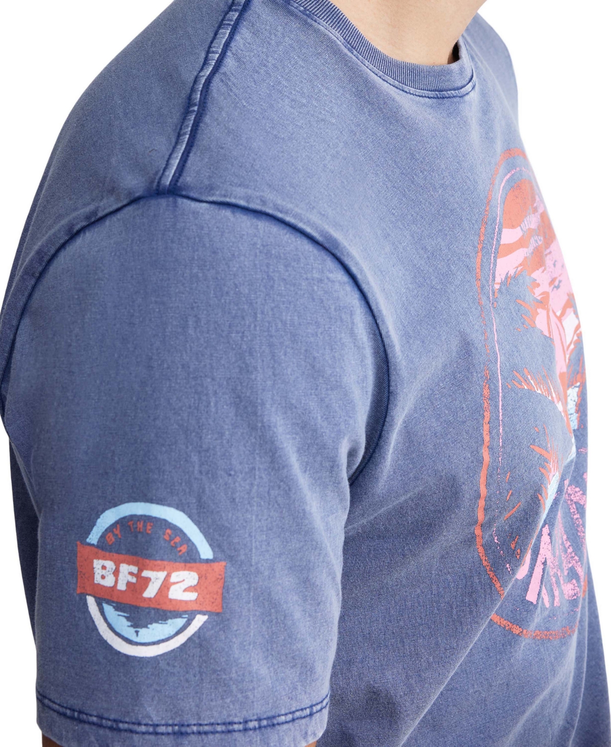 Shop Buffalo David Bitton Men's Ticross Short Sleeve Graphic T-shirt In Blue Depths