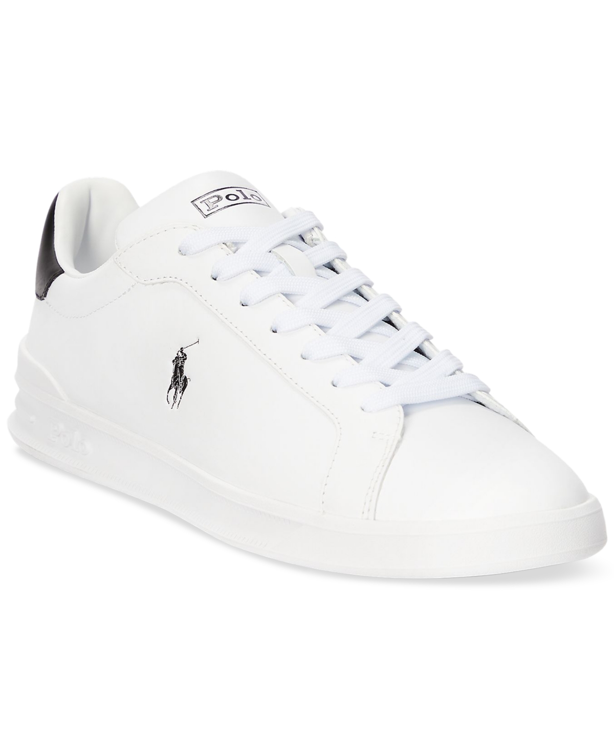 Polo Ralph Lauren Men's Heritage Court Ii Leather Sneaker In White,black Pp