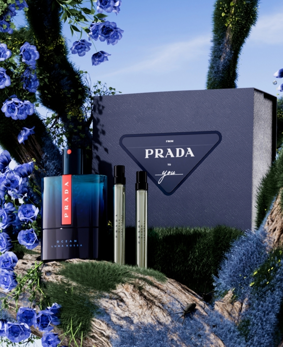 Shop Prada Men's 3-pc. Luna Rossa Ocean Eau De Toilette Gift Set In No Color