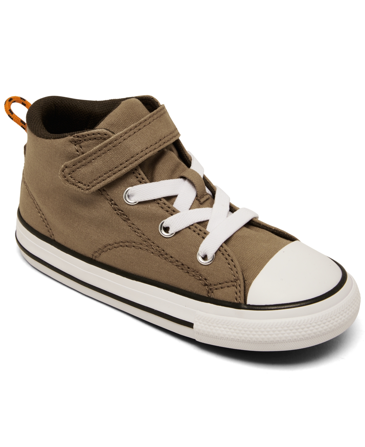Shop Converse Toddler Kids Chuck Taylor All Star Malden Street Fastening Strap Casual Sneakers From Finish Line In Hot Tea,orange,white