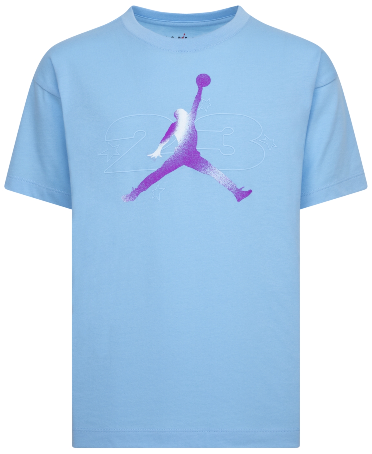 Jordan Kids' Big Girls 23 Lemonade Stand Short Sleeve T-shirt In Aquarius Blue