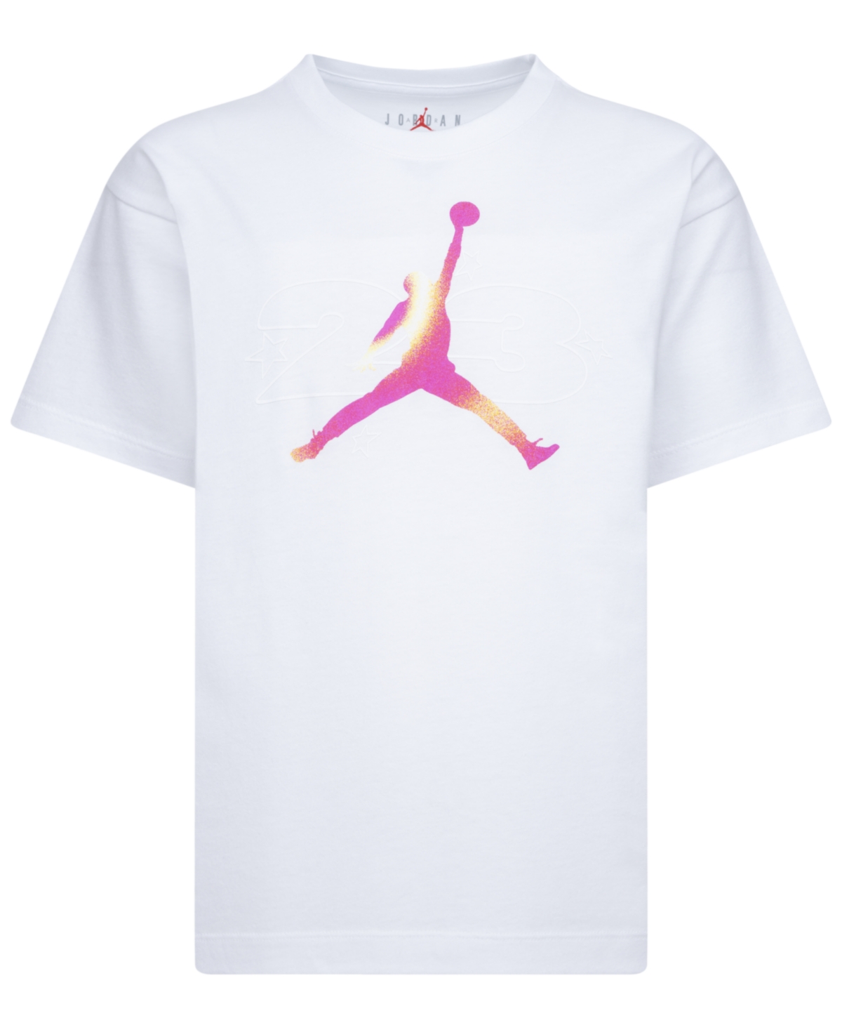 Jordan Kids' Big Girls 23 Lemonade Stand Short Sleeve T-shirt In White