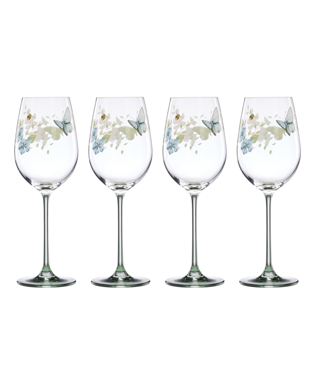 LENOX BUTTERFLY MEADOW WINE GLASSES, SET OF 4 