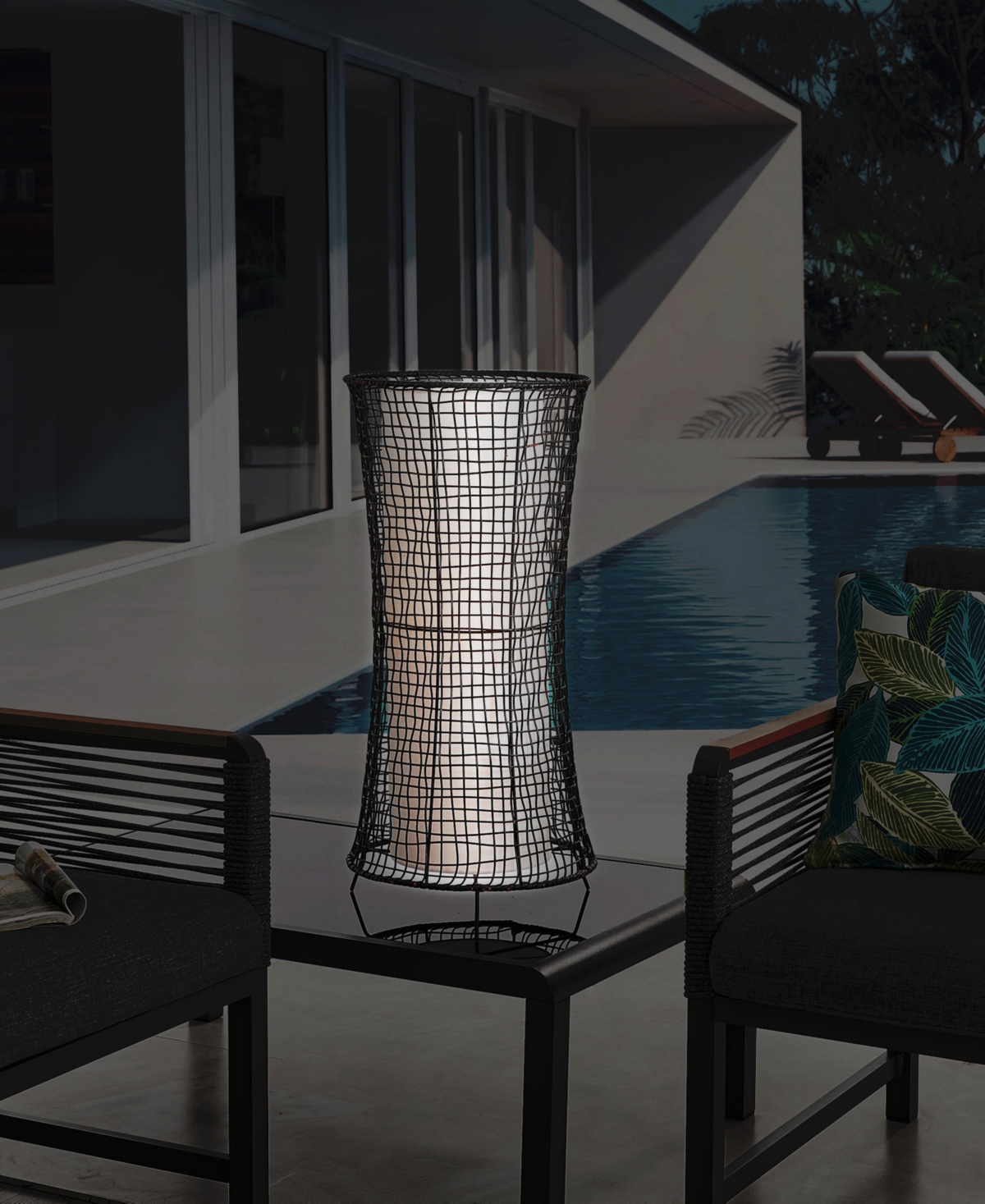 Shop Lite Source Outdoor Cordless Cleavon Table Lamp In Black
