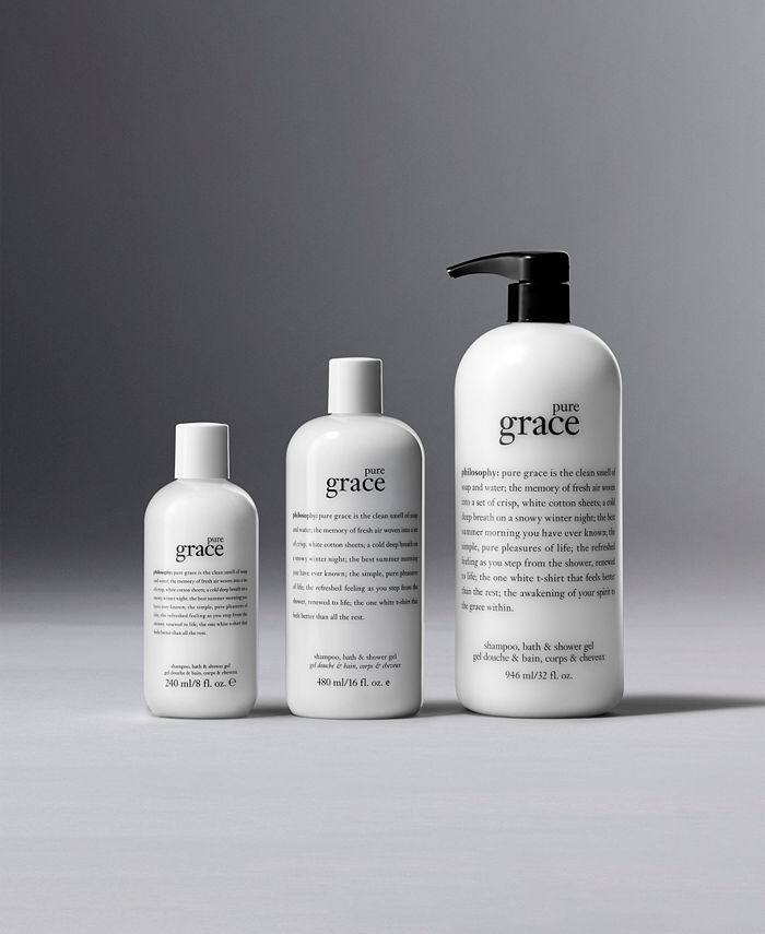 philosophy pure grace 3in1 shampoo, shower gel and bubble bath, 16 oz