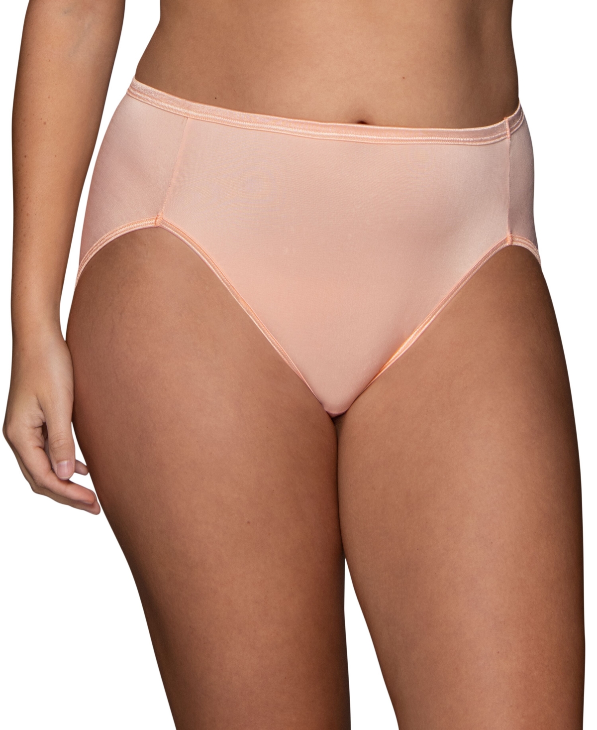 Vanity Fair Illumination Hi-cut Brief Underwear 13108, Also Available In Extended Sizes In Peach Please