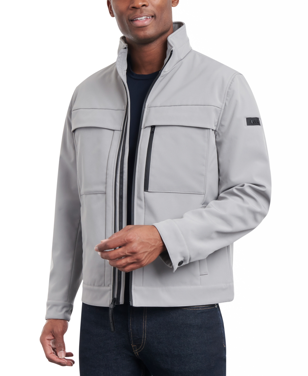 Michael Kors Men's Dressy Full-Zip Soft Shell Jacket