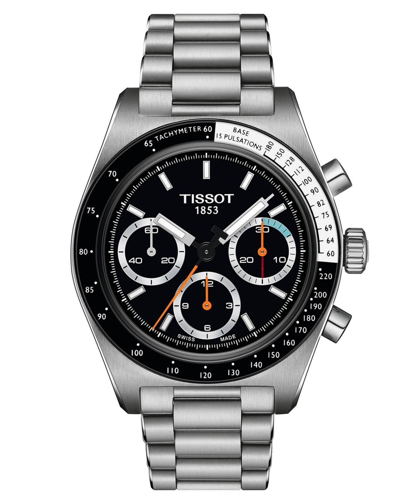 Мужские часы Tissot Swiss Automatic Chronograph PRS 516 Stainless Steel Bracelet Watch 41mm — фото 1