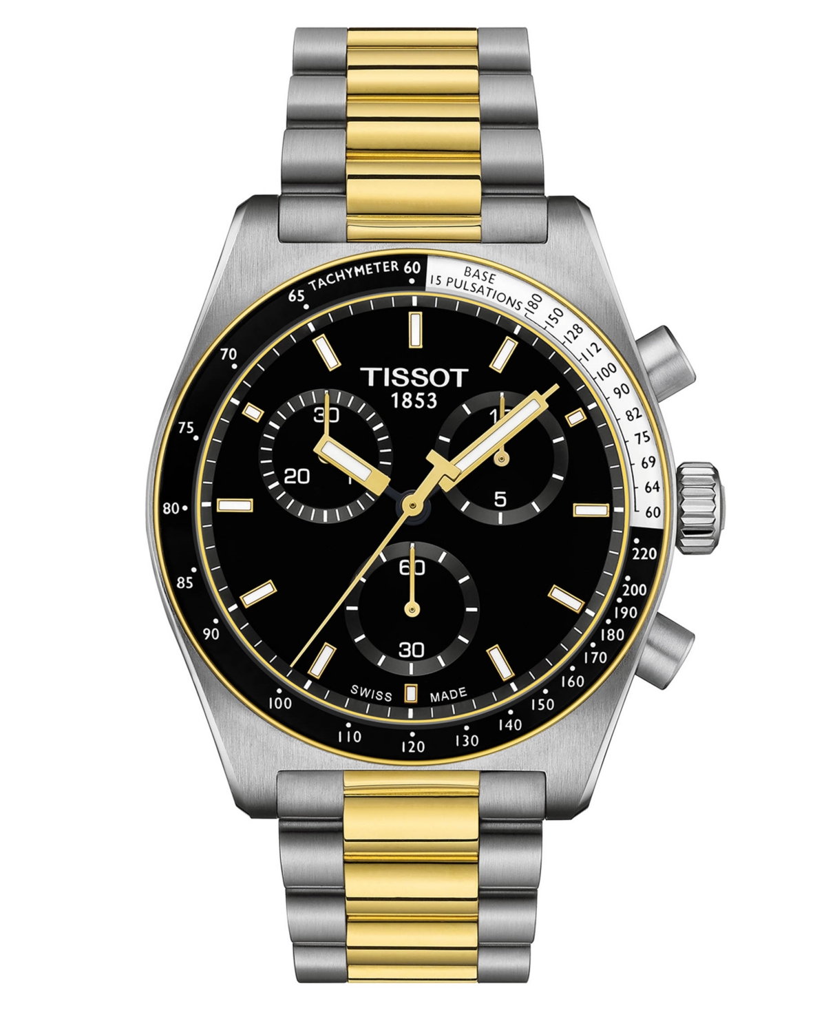 Shop Tissot Men's Swiss Chronograph Prs 516 Two-tone Stainless Steel Bracelet Watch 40mm In No Color