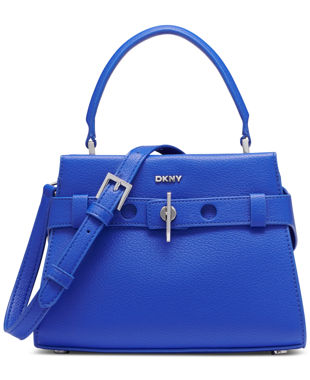 Dkny Bleeker Small Leather Satchel In Sapphire