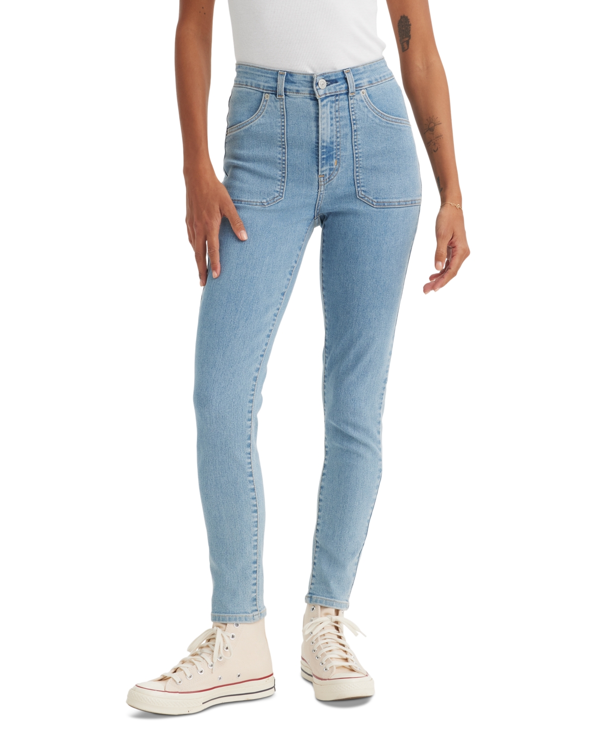 Levi's Women's 721 High Rise Slim-fit Skinny Utility Jeans In Light Of My Life