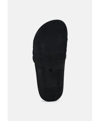 sponge quilted pool slides flats