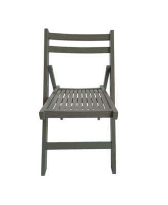 Foldable Slatted Wood Event Chair Set (4)