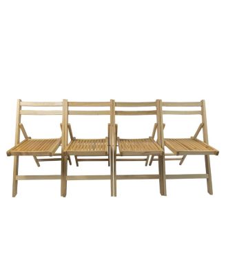 Folding Wooden Event Chair, Set of 4