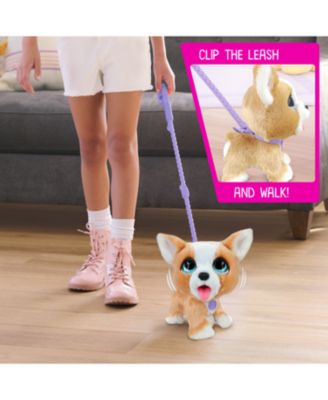 Poop-A-Lots Corgi Interactive Toy, 8" Walking Plush Puppy with Sounds, 4-Pieces