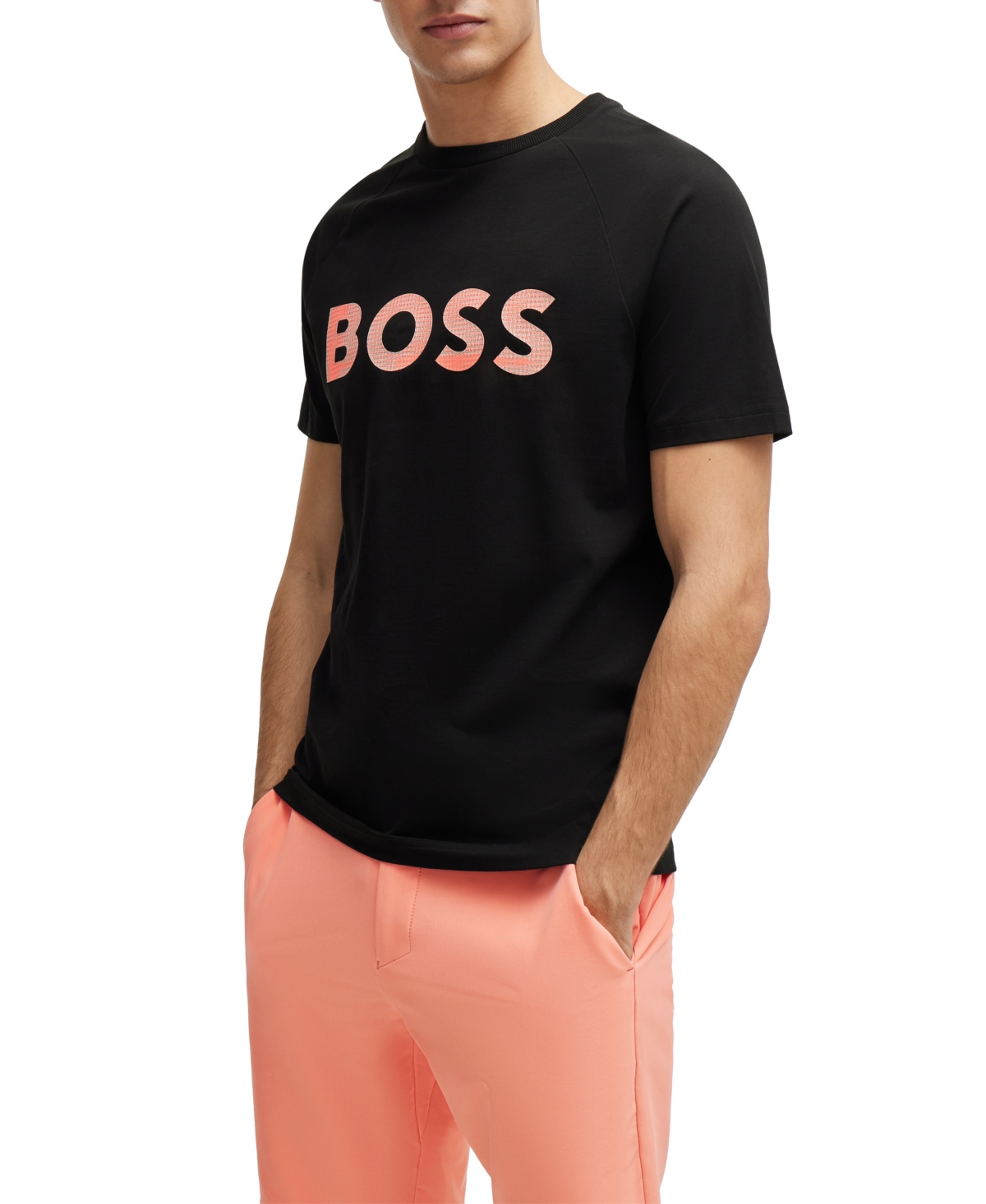 Hugo Boss Boss By  Men's Seasonal Logo Regular-fit T-shirt In Black