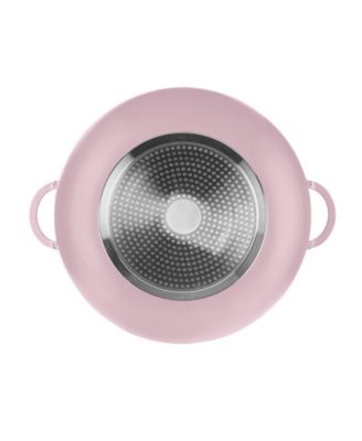 Aluminum 12 Qt Caldero with Silicone Rim Glass Lid and Silicone Handle Holder