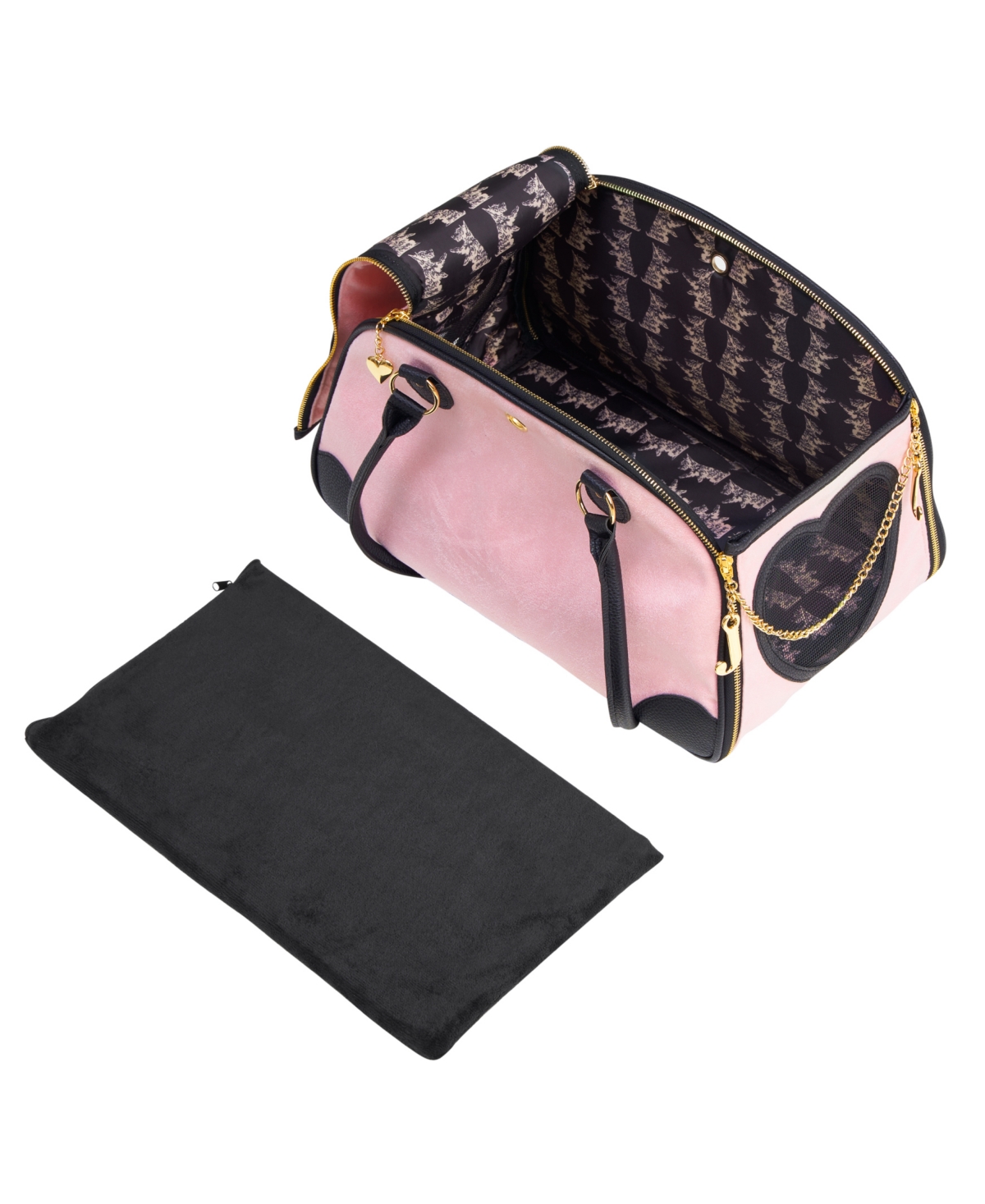 Give Me Treats Pet Carrier Stylish Travel Bag for Small Dogs and Cats - Pink
