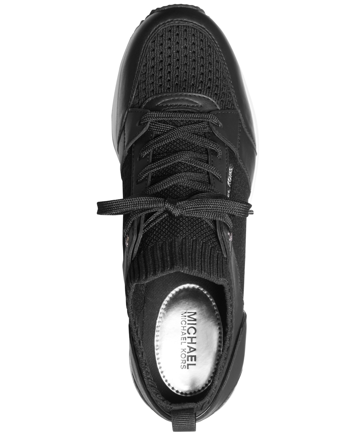 MICHAEL KORS MICHAEL MICHAEL KORS WOMEN'S GEORGIE KNIT LACE-UP TRAINER SNEAKERS 