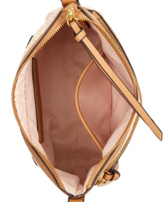 Straw North South Crossbody Bag, Exclusively at Macy's