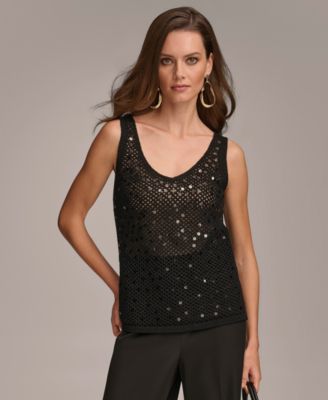 Donna Karan New York - Women's Sequined Knit Tank Top