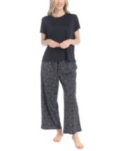 Muk Luks Womens Shearling Pajama Set, Navy/snowflake, Xs : Target