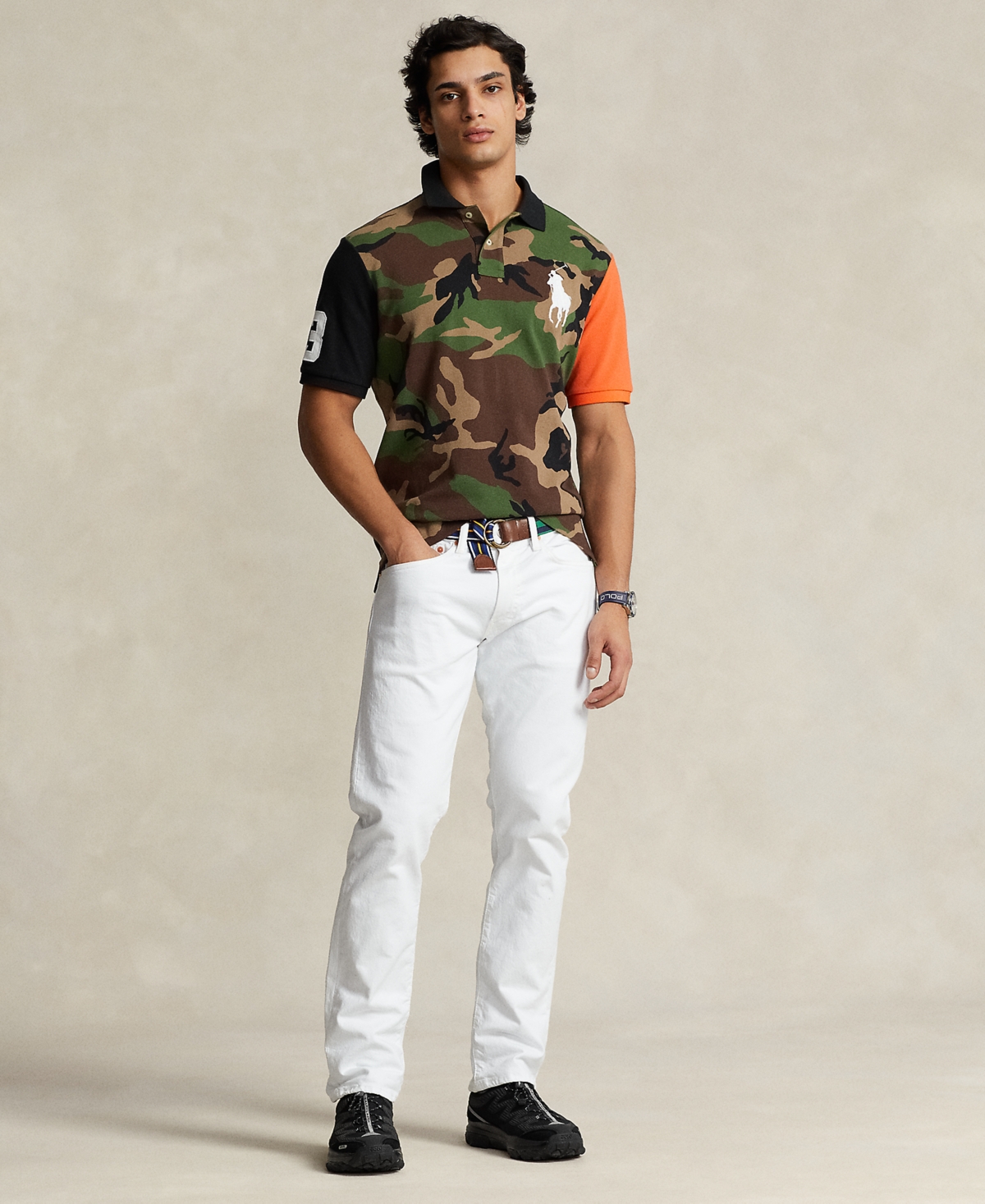 Shop Polo Ralph Lauren Men's Custom Slim Fit Big Pony Mesh Polo Shirt In Manzanilla Multi