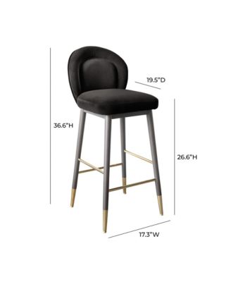 1 Pc. Velvet Counter Stool
