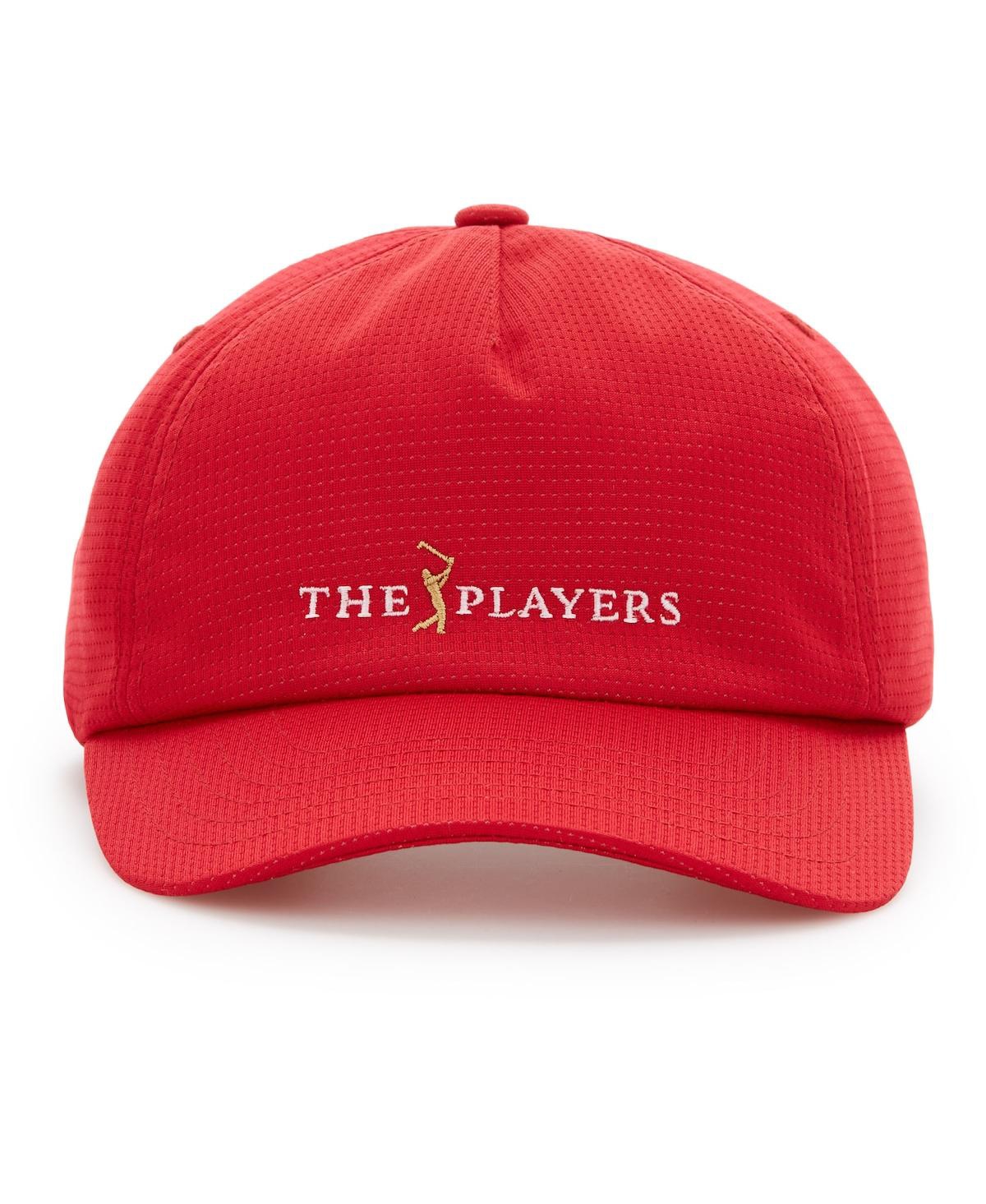Men's Pga Tour Red The Players Mesh Adjustable Hat - Red