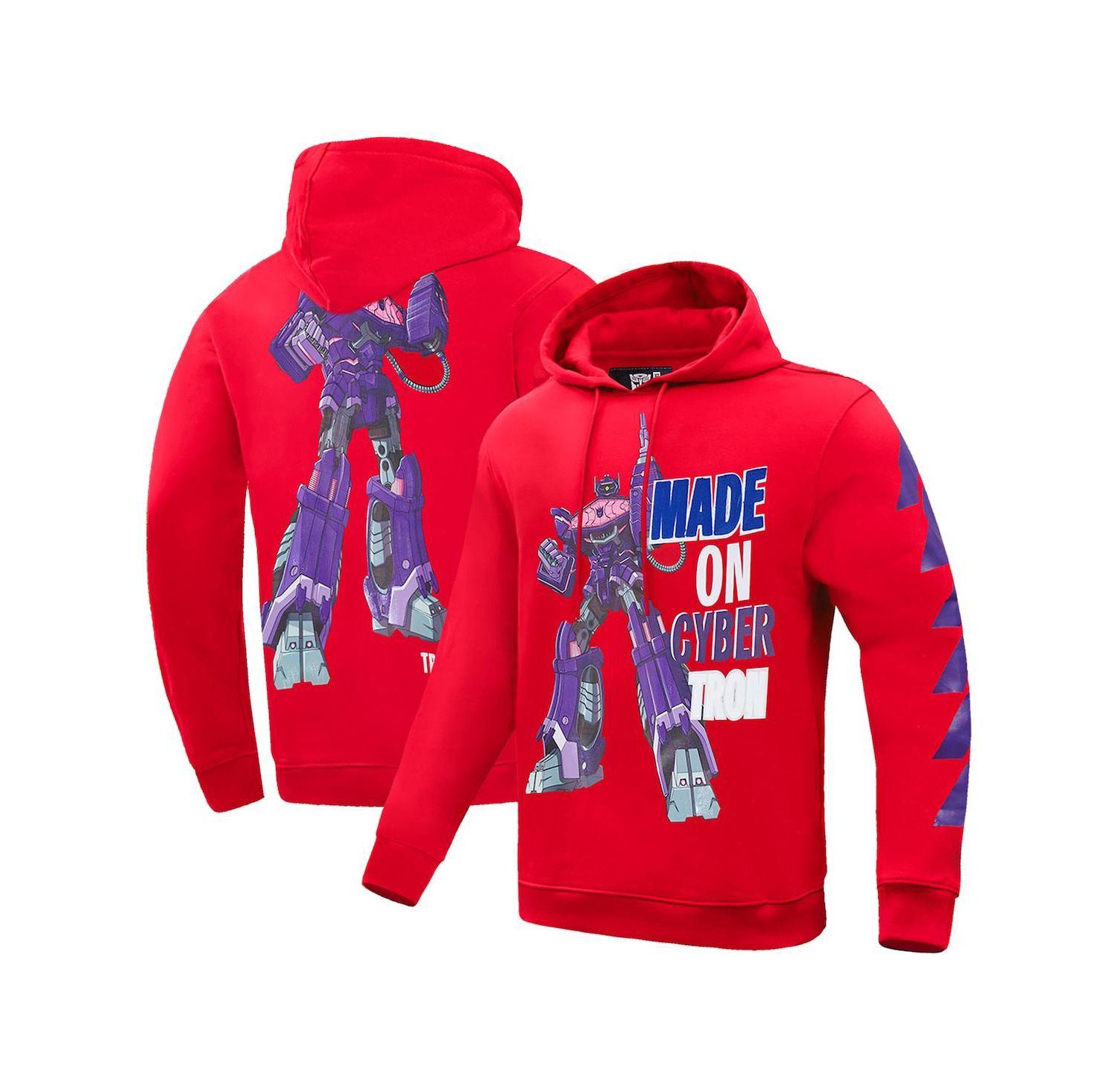 Men's and Women's Red Transformers Made On Cybertron Pullover Hoodie