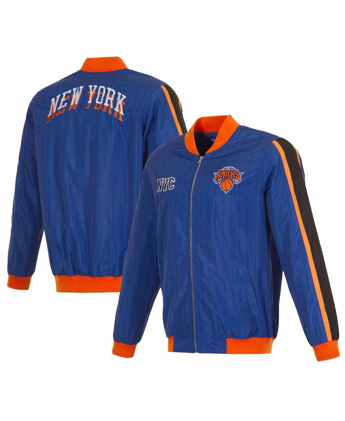 Men's Jh Design Royal New York Knicks 2023/24 City Edition Full-Zip Bomber Jacket - Royal