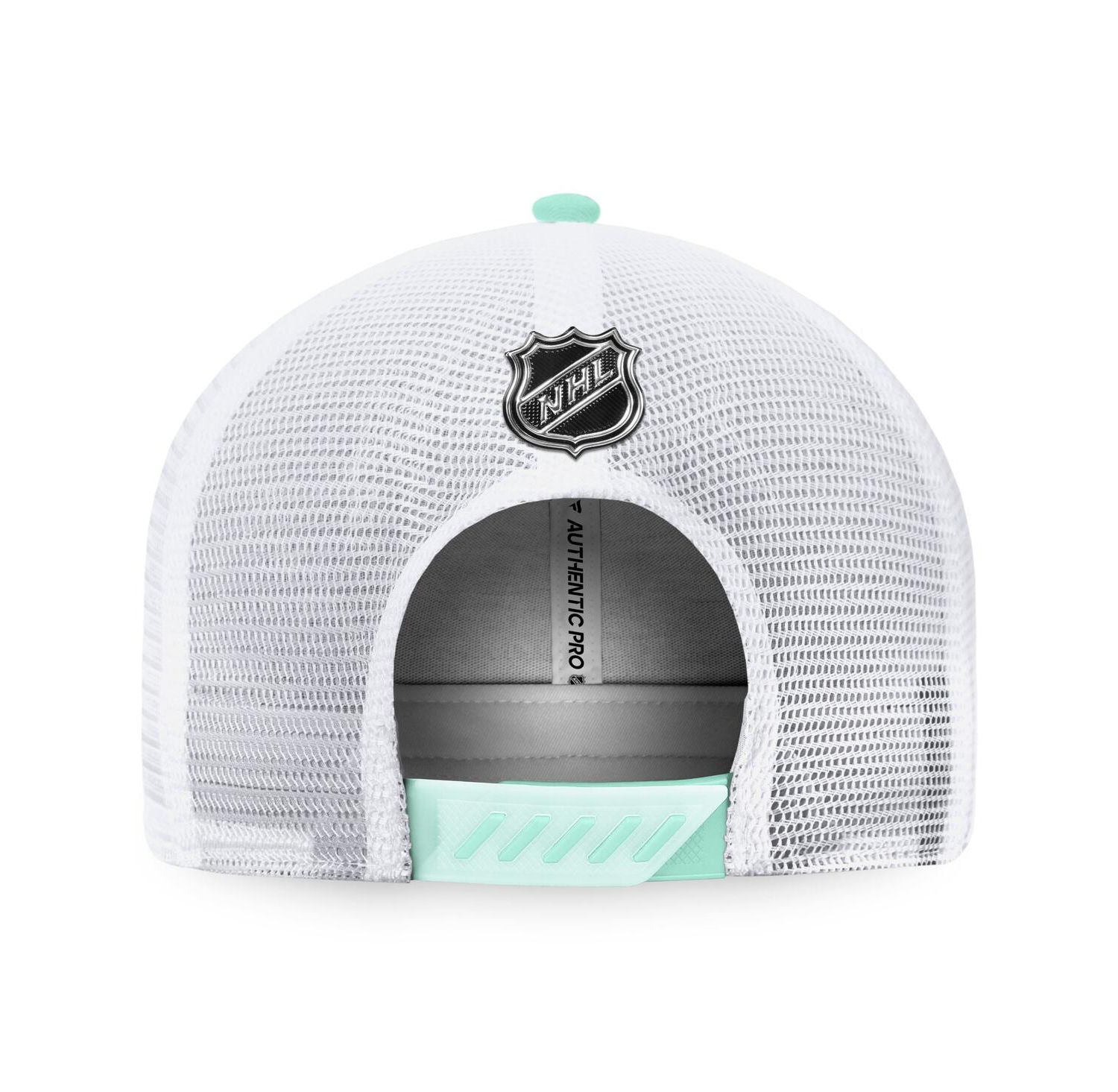 Men's Navy, White Seattle Kraken 2022 NHL Draft Authentic Pro On Stage Trucker Adjustable Hat