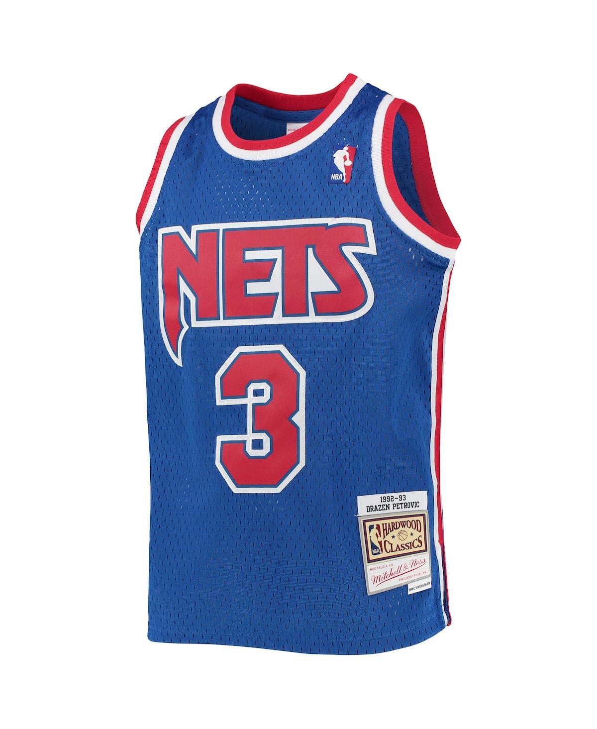 Big Boys Mitchell & Ness Drazen PetrovicNew Jersey Nets 1992/93 Hardwood Classics Swingman Jersey - Blue