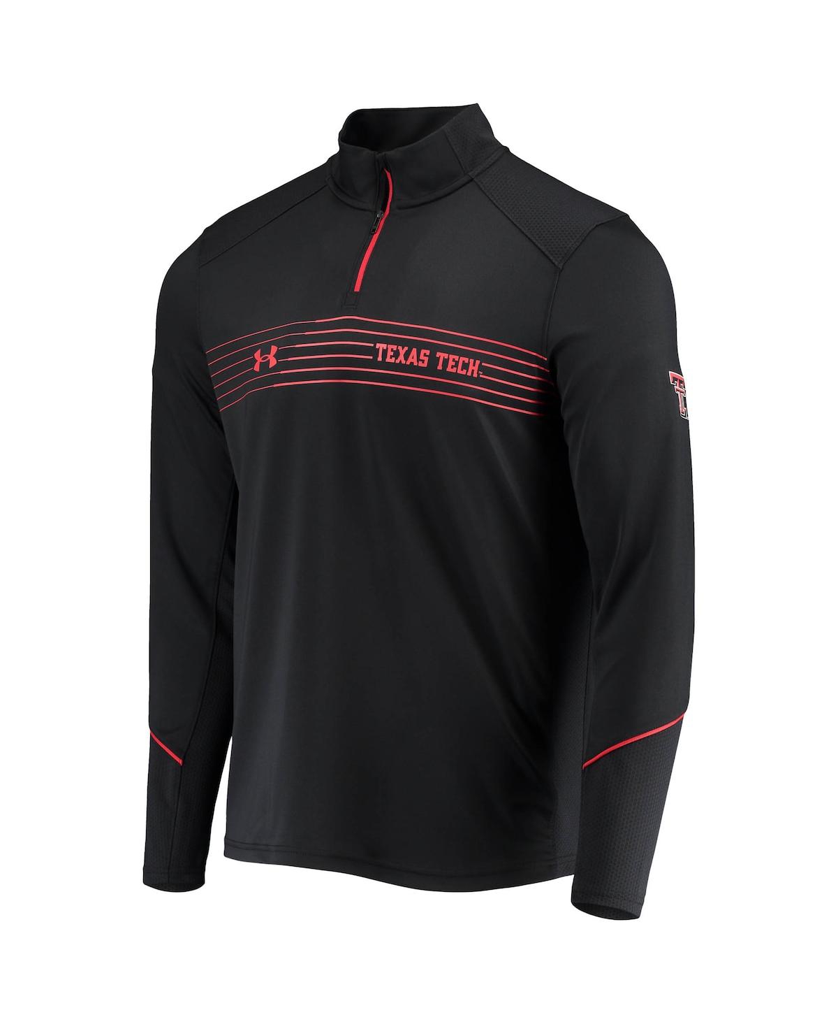 Shop Under Armour Men's  Black Texas Tech Red Raiders Sideline Performance Lightweight Quarter-zip Jacket