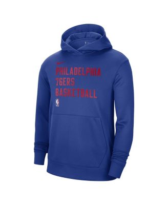 Men's and Women's Royal Philadelphia 76ers 2023/24 Performance Spotlight On-Court Practice Pullover Hoodie