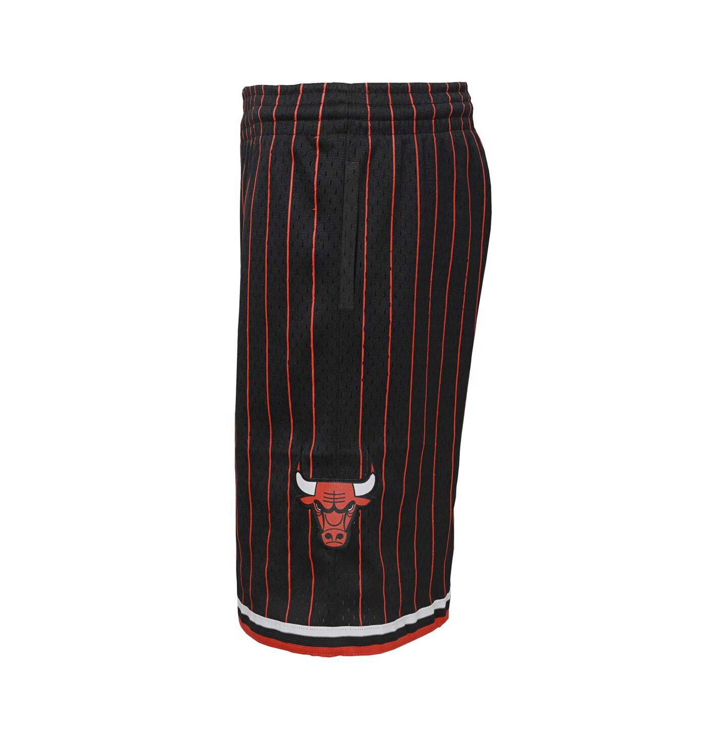Шорты Mitchell & Ness Black Chicago Bulls Hardwood Classics Swingman Shorts для мальчиков — фото 4